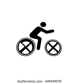 riding bicycle icon