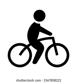 riding bicycle icon isolated sign symbol vector illustration - high quality black style vector icons

