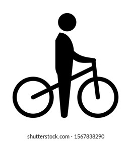 riding bicycle icon isolated sign symbol vector illustration - high quality black style vector icons
