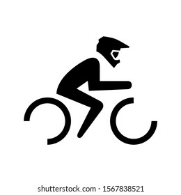 riding bicycle icon isolated sign symbol vector illustration - high quality black style vector icons
