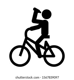 riding bicycle icon isolated sign symbol vector illustration - high quality black style vector icons
