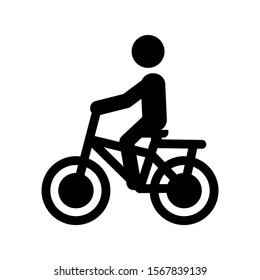 riding bicycle icon isolated sign symbol vector illustration - high quality black style vector icons
