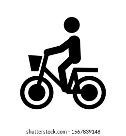 riding bicycle icon isolated sign symbol vector illustration - high quality black style vector icons
