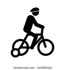 riding bicycle icon isolated sign symbol vector illustration - high quality black style vector icons
