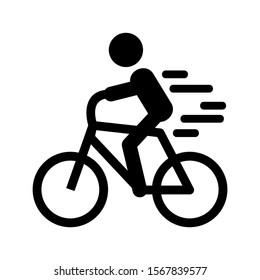 riding bicycle icon isolated sign symbol vector illustration - high quality black style vector icons
