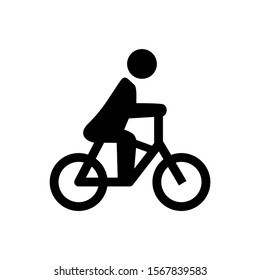riding bicycle icon isolated sign symbol vector illustration - high quality black style vector icons
