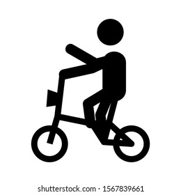 riding bicycle icon isolated sign symbol vector illustration - high quality black style vector icons
