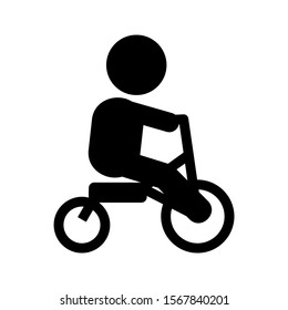 riding bicycle icon isolated sign symbol vector illustration - high quality black style vector icons
