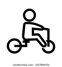 riding bicycle icon isolated sign symbol vector illustration - high quality black style vector icons
