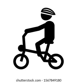 riding bicycle icon isolated sign symbol vector illustration - high quality black style vector icons
