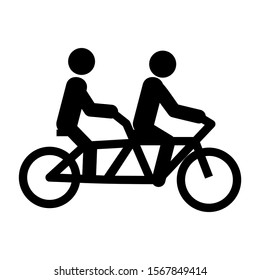 riding bicycle icon isolated sign symbol vector illustration - high quality black style vector icons
