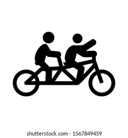 riding bicycle icon isolated sign symbol vector illustration - high quality black style vector icons
