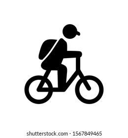riding bicycle icon isolated sign symbol vector illustration - high quality black style vector icons
