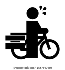 riding bicycle icon isolated sign symbol vector illustration - high quality black style vector icons

