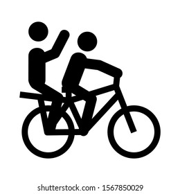 riding bicycle icon isolated sign symbol vector illustration - high quality black style vector icons
