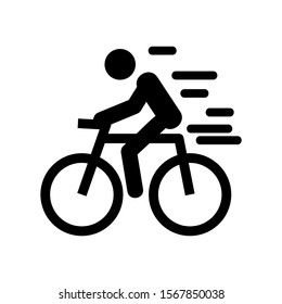 riding bicycle icon isolated sign symbol vector illustration - high quality black style vector icons
