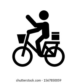 riding bicycle icon isolated sign symbol vector illustration - high quality black style vector icons
