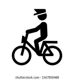 riding bicycle icon isolated sign symbol vector illustration - high quality black style vector icons
