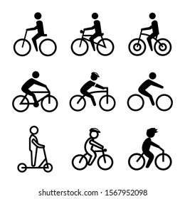 riding bicycle icon isolated sign symbol vector illustration - Collection of high quality black style vector icons
