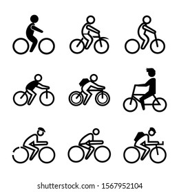 riding bicycle icon isolated sign symbol vector illustration - Collection of high quality black style vector icons
