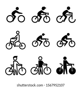 riding bicycle icon isolated sign symbol vector illustration - Collection of high quality black style vector icons
