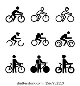 riding bicycle icon isolated sign symbol vector illustration - Collection of high quality black style vector icons
