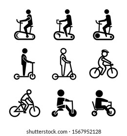 riding bicycle icon isolated sign symbol vector illustration - Collection of high quality black style vector icons
