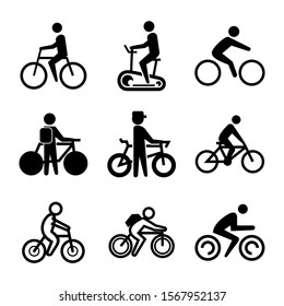riding bicycle icon isolated sign symbol vector illustration - Collection of high quality black style vector icons
