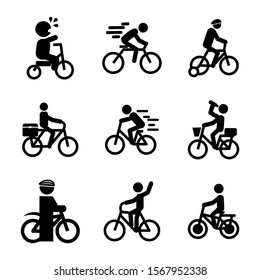 riding bicycle icon isolated sign symbol vector illustration - Collection of high quality black style vector icons
