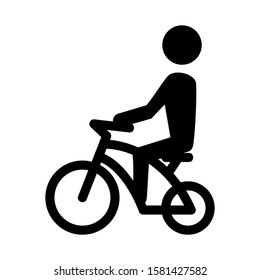 riding bicycle icon isolated sign symbol vector illustration - high quality black style vector icons
