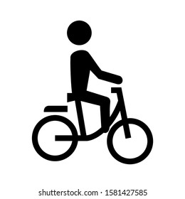 riding bicycle icon isolated sign symbol vector illustration - high quality black style vector icons
