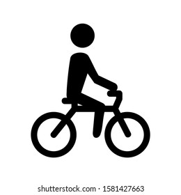 riding bicycle icon isolated sign symbol vector illustration - high quality black style vector icons
