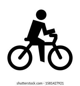 riding bicycle icon isolated sign symbol vector illustration - high quality black style vector icons
