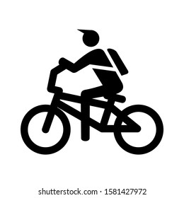 riding bicycle icon isolated sign symbol vector illustration - high quality black style vector icons
