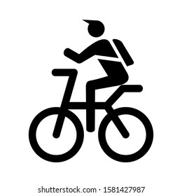 riding bicycle icon isolated sign symbol vector illustration - high quality black style vector icons
