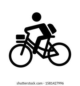 riding bicycle icon isolated sign symbol vector illustration - high quality black style vector icons
