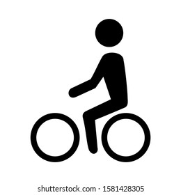 riding bicycle icon isolated sign symbol vector illustration - high quality black style vector icons
