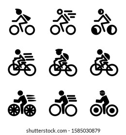 riding bicycle icon isolated sign symbol vector illustration - Collection of high quality black style vector icons
