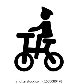 riding bicycle icon isolated sign symbol vector illustration - high quality black style vector icons
