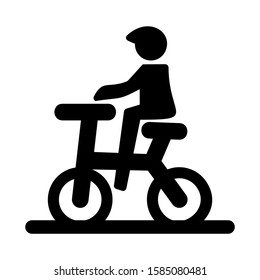 riding bicycle icon isolated sign symbol vector illustration - high quality black style vector icons
