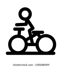 riding bicycle icon isolated sign symbol vector illustration - high quality black style vector icons
