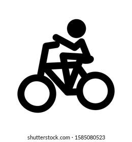 riding bicycle icon isolated sign symbol vector illustration - high quality black style vector icons
