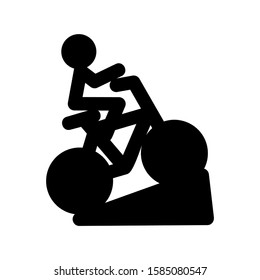 riding bicycle icon isolated sign symbol vector illustration - high quality black style vector icons
