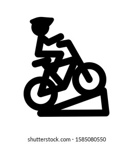 riding bicycle icon isolated sign symbol vector illustration - high quality black style vector icons
