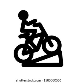 riding bicycle icon isolated sign symbol vector illustration - high quality black style vector icons
