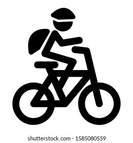 riding bicycle icon isolated sign symbol vector illustration - high quality black style vector icons
