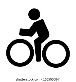 riding bicycle icon isolated sign symbol vector illustration - high quality black style vector icons
