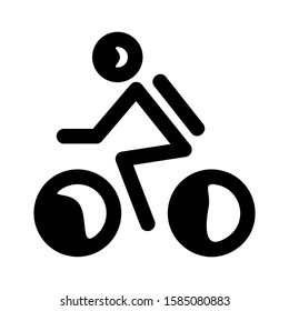 riding bicycle icon isolated sign symbol vector illustration - high quality black style vector icons
