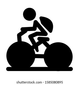 riding bicycle icon isolated sign symbol vector illustration - high quality black style vector icons
