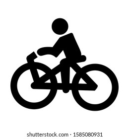 riding bicycle icon isolated sign symbol vector illustration - high quality black style vector icons
